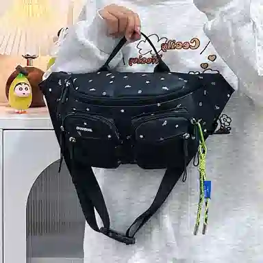 运动潮流 南潇湘 通勤轻便时尚 多口袋休闲百搭 尼龙 胸包 常规 男女同款情侣款 多色