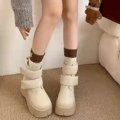 CHERRY&KALIKA Retro Casual Ankle Boots 8CM