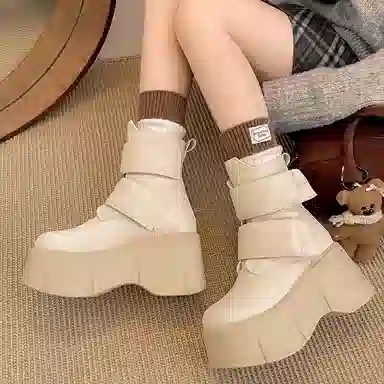 CHERRY&KALIKA Retro Casual Ankle Boots 8CM