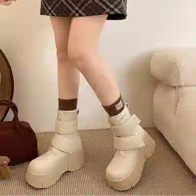 CHERRY&KALIKA Retro Casual Ankle Boots 8CM