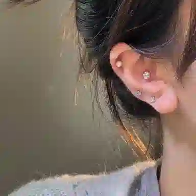 饰之颜 小清新简约 铜 耳钉 女款