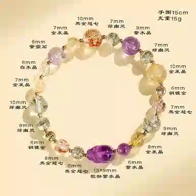 【绚彩天晶丨】 饰之颜 新中式文艺小众高级感 貔貅招桃花旺财运好运天然 紫水晶 手串 男女同款情侣款