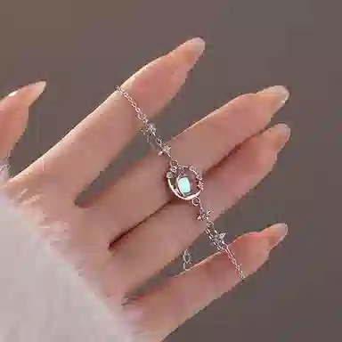 【999足银丨天之眼】 饰之颜 轻奢甜美 时尚灵动精致 森系小清晰 小众高级气质 日常百搭 银 手链 女款