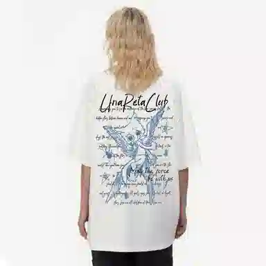 UNA RETA Vintage Cartoon Print T-Shirt