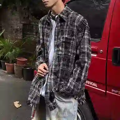 UNA RETA Vintage Plaid Shirt