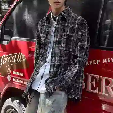 UNA RETA Vintage Plaid Shirt