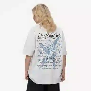 UNA RETA Vintage Cartoon Print T-Shirt