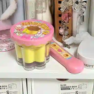 悦米乐 超萌小玩具布丁果冻草莓喂食过家家食物布丁喂食可爱投喂草莓勺子过家家  解压又好玩 可爱与有趣兼得 成品模型