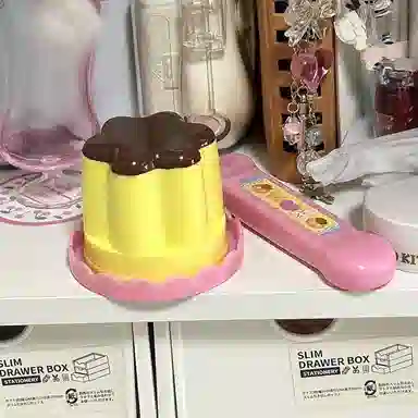 悦米乐 超萌小玩具布丁果冻草莓喂食过家家食物布丁喂食可爱投喂草莓勺子过家家  解压又好玩 可爱与有趣兼得 成品模型