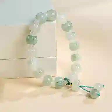 子婳 新中式复古风古典设计森系清新简约转运福气念珠手持串珠 天山翠 手串 女款