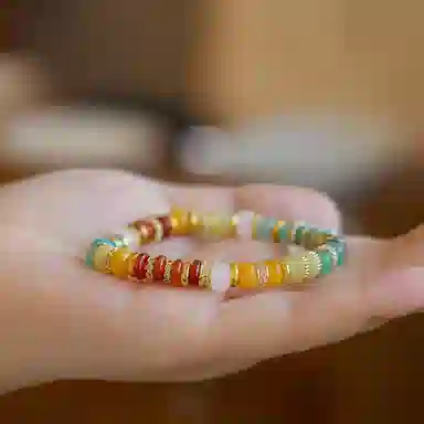子婳 新中式复古 原创个性设计 轻奢多巴胺 诸事顺逐 平安喜乐 多色水晶 手串 女款