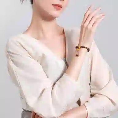 子婳 前途似锦平安守护招财纳福珠新中式国风小众精致时尚优雅福字转运珠高级感手饰#好运 虎眼石 玉石手串 女款