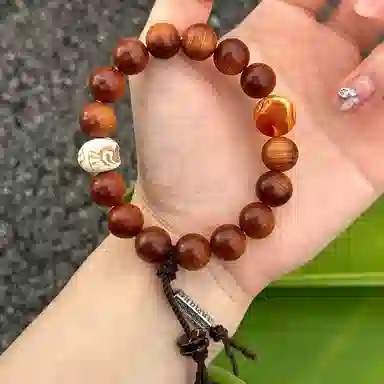 子婳 原创文化传承新中式如意招财转运珠佛珠文玩盘玩古风雅韵佩戴舒适 崖柏 手串 男款
