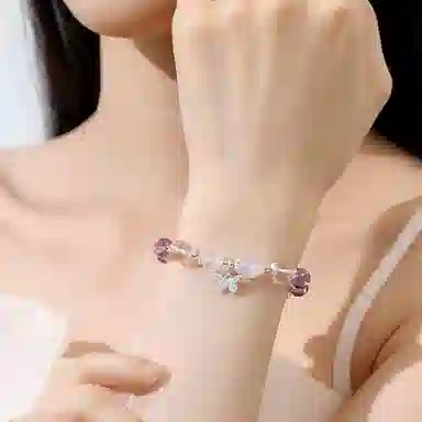 子婳 蝴蝶情绪稳定招桃花缘转运珠小众精致轻奢高级感#好运 紫水晶 手串 女款