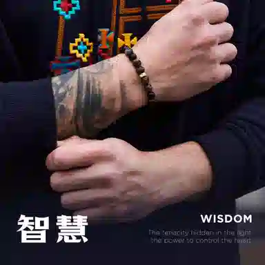 子婳 高级感原创设计国风国潮招财转运诸事顺利复古文艺文玩盘玩小众设计轻奢优雅气质#好运 虎眼石 手串 男款