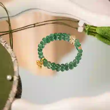子婳 新中式国风好运连连事业有成文玩盘玩小众精致优雅简约百搭手饰 草莓晶 手串 女款