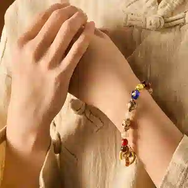 子婳 诸事顺逐藏风香灰多宝小圆满吞金兽平安喜乐招财转运轻奢百搭高级感 琉璃 手串 男女同款情侣款