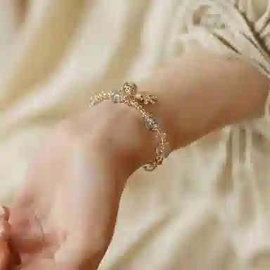 子婳 满天星雪花清透水润聚福剧场转运串珠小众设计轻奢时尚优雅简洁#好运 绿幽灵 手串 女款