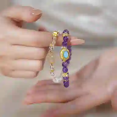 子婳 多圈新中式国风国潮招财转运平安顺遂小众轻奢高级感#好运 紫水晶 手串 女款