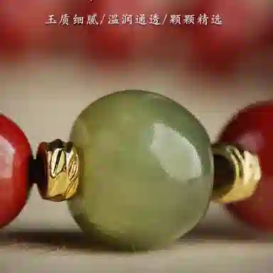 子婳 本命年原创单圈佛珠复古百搭轻奢优雅转运 朱砂 手串 男女同款情侣款