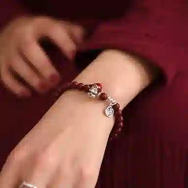 子婳 小财神款新中式蛇年本命年#好运再造辰砂 朱砂 手串 男女同款情侣款