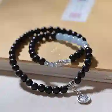 子婳 智慧能量事业有成招财转运小众复古精致时尚简约百搭高级气质 黑檀 手串 女款