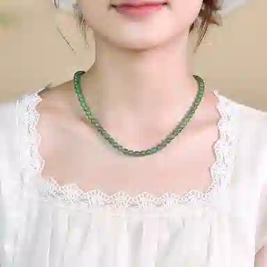 子婳 新中式国风小众设计高级感轻奢雅典简约气质珠链挂件饰品#好运 东陵玉 项链 女款