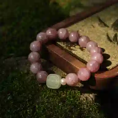 子婳 扎基拉姆招财转运诸事顺利招桃花正缘轻奢简约百搭手饰#好运 粉水晶 手串 女款