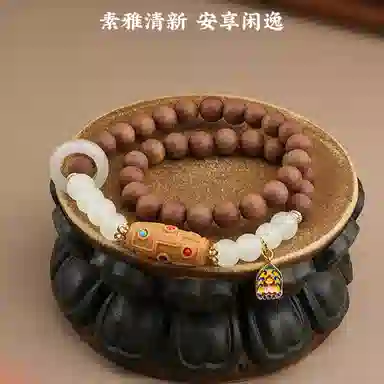 子婳 佛珠念珠诸事顺利平安喜乐新中式复古民族风雅致高级感#好运 檀木 手串 男女同款情侣款