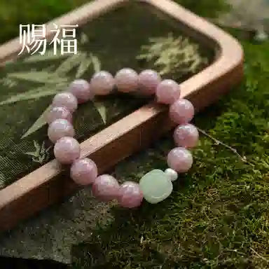 子婳 扎基拉姆招财转运诸事顺利招桃花正缘轻奢简约百搭手饰#好运 粉水晶 手串 女款