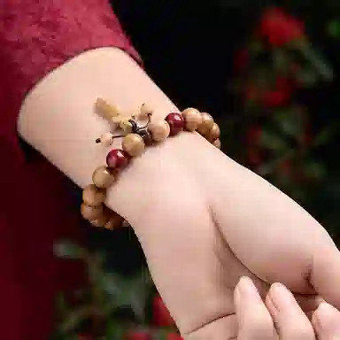 子婳 本命年转运时尚复古百搭民族风 桃木 手串 男女同款情侣款