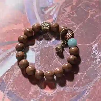 子婳 诸事顺利招财转运个性手作民族风格复古设计经典时尚#好运 金丝檀木 手串 男女同款情侣款