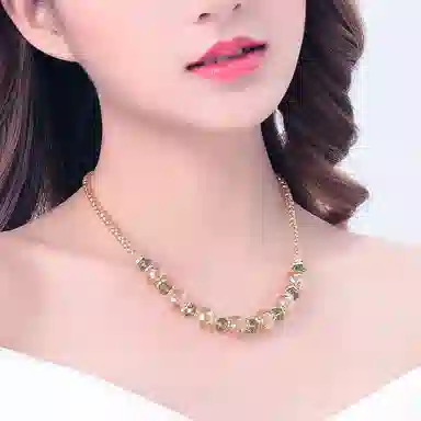 子婳 多巴胺潮酷彩色高档款简约气质 多色水晶 项链 女款