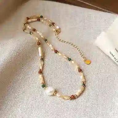 子婳 多巴胺彩色锁骨链高级感小众配饰轻奢简约时尚百搭 合金 项链 女款