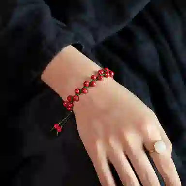 子婳 新中式国潮复古小众精致个性轻奢高级国风 朱砂 手串 男女同款情侣款