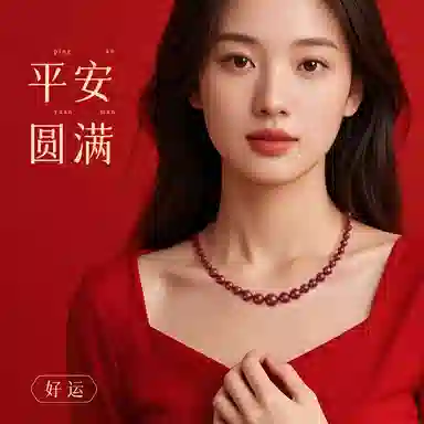 子婳 本命年护身符红红火火复古百搭气质优雅显白 朱砂 项链 女款