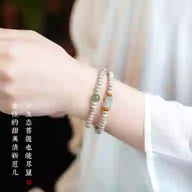 子婳 双圈叠戴招财转运珠吉祥如意好运连连小众复古民族风珠串 星月菩提 手串 男女同款情侣款