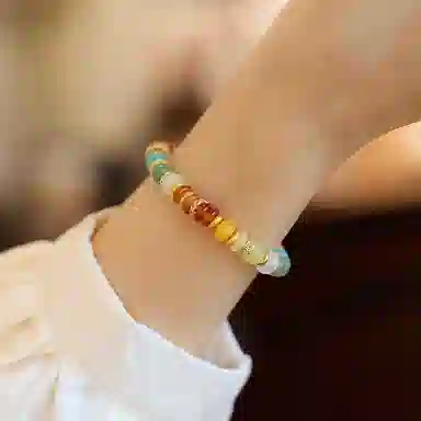 子婳 新中式复古 原创个性设计 轻奢多巴胺 诸事顺逐 平安喜乐 多色水晶 手串 女款