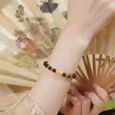 子婳 平安顺逐好运连连招财猫小众甜美优雅百搭 虎眼石 手串 男女同款情侣款