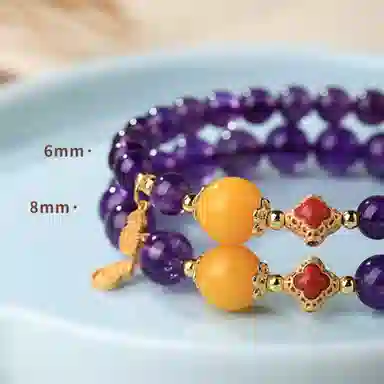 子婳 九紫离火上岸复古设计招财转运珠时来运转小众精致优雅显白轻奢气质#好运 紫水晶 手串 女款