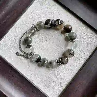 子婳 能量守护财富生肖本命年招财转运新中式复古国风时尚百搭#好运 绿幽灵 手串 女款