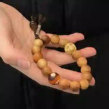 子婳 原创文化传承新中式如意招财转运珠佛珠文玩盘玩古风雅韵佩戴舒适 崖柏 手串 男款