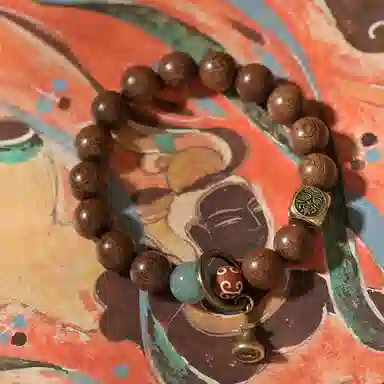 子婳 诸事顺利招财转运个性手作民族风格复古设计经典时尚#好运 金丝檀木 手串 男女同款情侣款