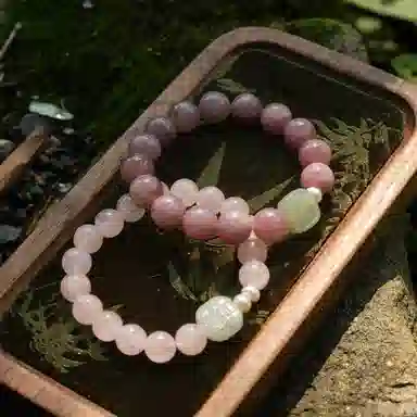 子婳 扎基拉姆招财转运诸事顺利招桃花正缘轻奢简约百搭手饰#好运 粉水晶 手串 女款