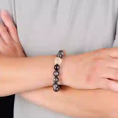 子婳 个性设计 招财纳福 精致时尚#好运 黑曜石 手串 男款