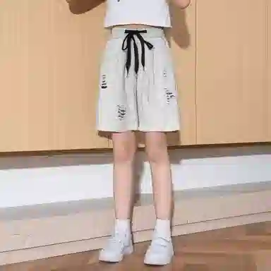 唐狮童装 纯色舒适百搭休闲五分短裤 儿童款