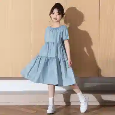 唐狮童装连衣裙 短袖轻盈甜美 中小童