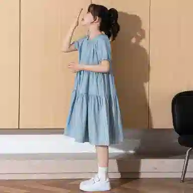 唐狮童装连衣裙 短袖轻盈甜美 中小童