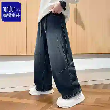 唐狮童装牛仔裤 复古百搭 个性潮流 休闲风 舒适男款 中大童