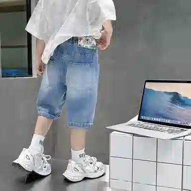 唐狮童装 时尚透气百搭七分裤短裤 中小童